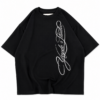 Camiseta negra Lettering