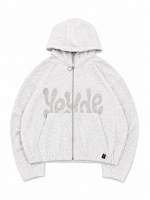 Hoodie Zipper Gris Oversize